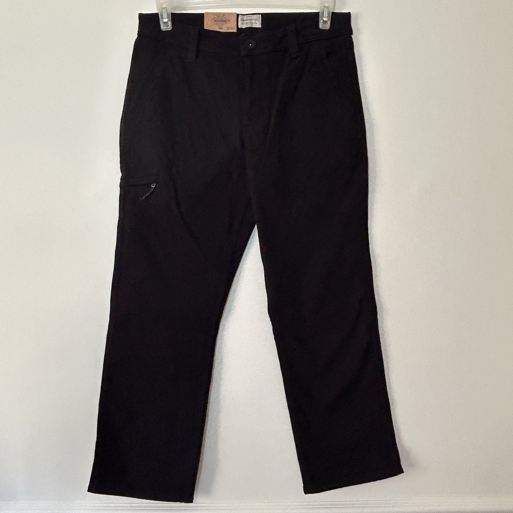 NWT Weatherproof Vintage Men's‎ Fleece Lined Utility Canvas Pants Black 32x29